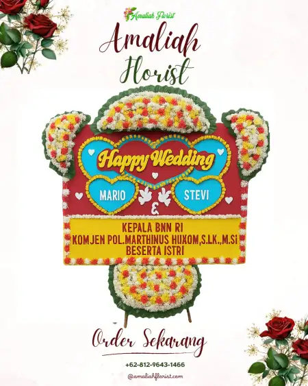 Papan Bunga Pernikahan Minohorejo